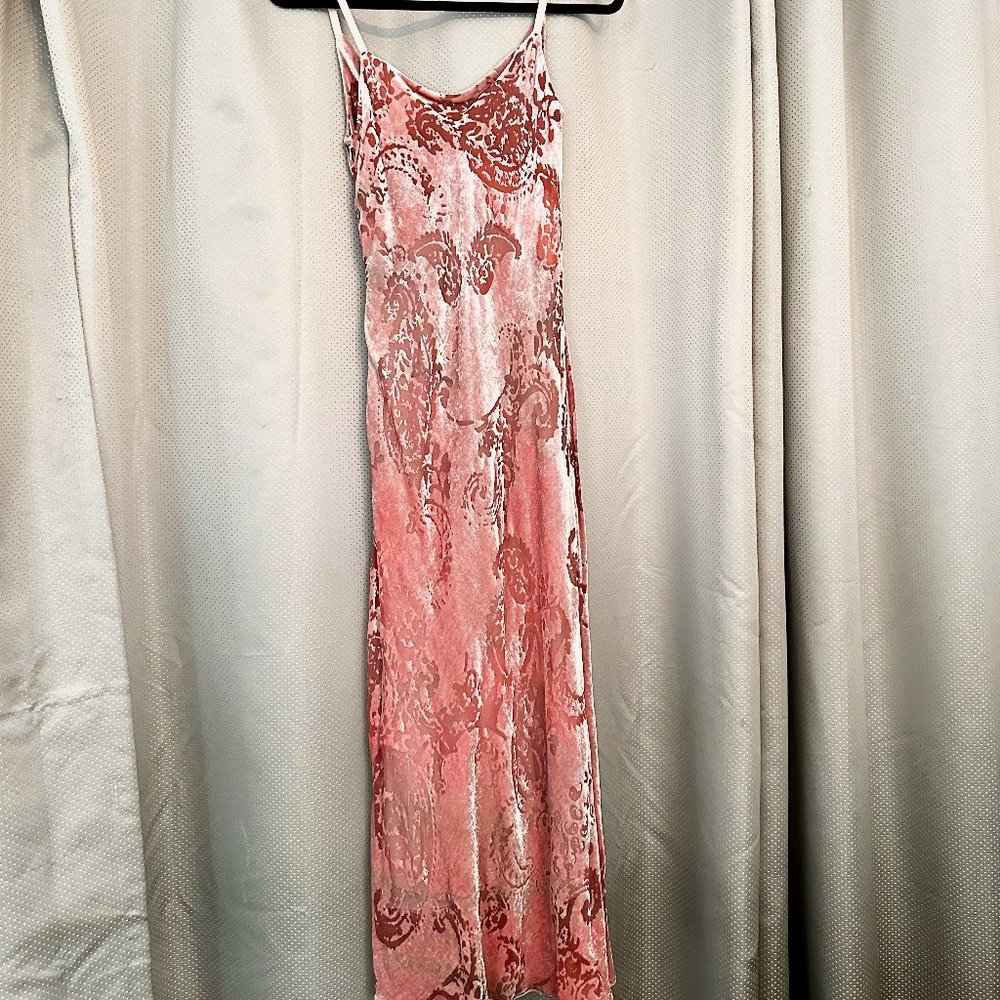 René Lezard Pink Midi Floral Dress